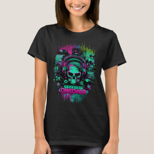 T-shirt Techno Musik Rave Festival Bass Checker