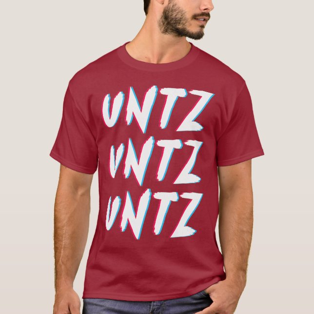 T-shirt Techno Rave Gabber Untz Untz Untz Untz - DJ EDM Ra (Devant)
