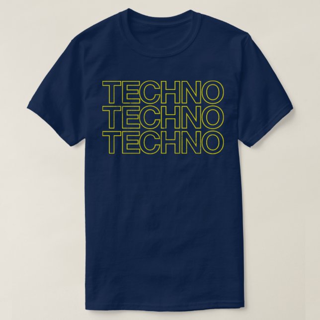 T-SHIRT TECHNO TECHNO TECHNO (Design devant)