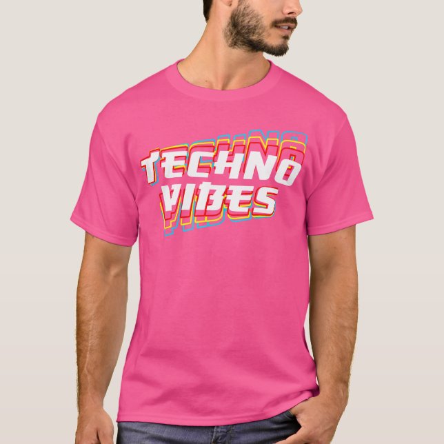 T-shirt Techno Vibes Raver Dj Party Festival Edm (Devant)