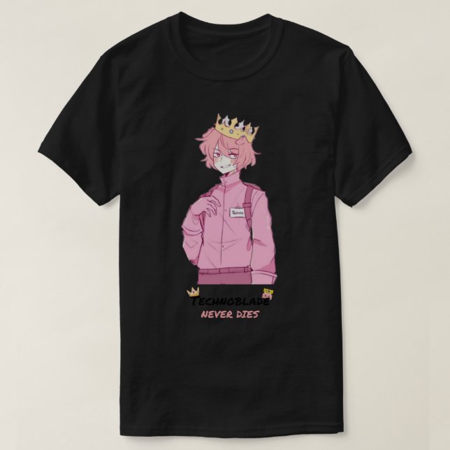 T-shirt Technoblade Never Morts and shirt (Design devant)