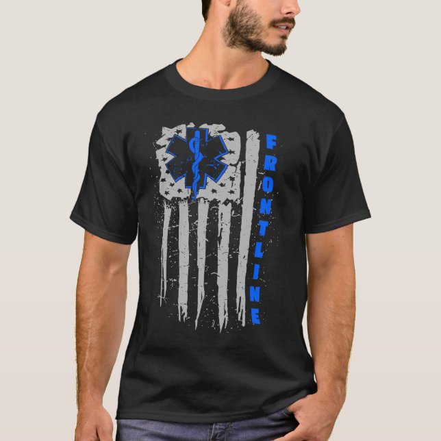 T-shirt Technologie Médicale d'urgence américaine EMT de p (Devant)