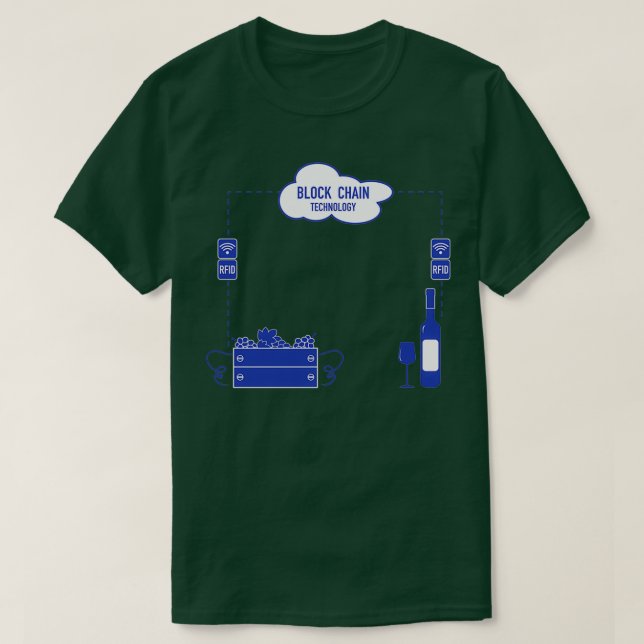 T-shirt Technologie RFID Blockchain Winemaking 2 (Design devant)