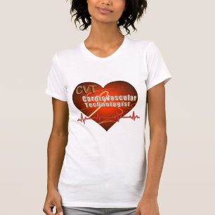T-shirt Technologue cardio-vasculaire de LOGO de COEUR de