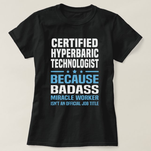 T-shirt Technologue certifié hyperbarique (Design devant)