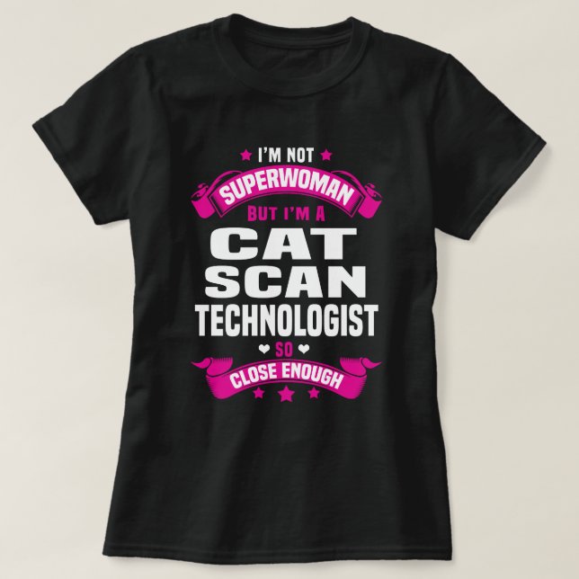 T-shirt Technologue en analyse de chat (Design devant)