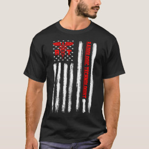 T-shirt Technologue en radiologie du drapeau américain Rad
