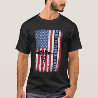 T-shirt Technologue Mri Xray Tech Us Flag Lab