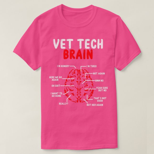 T-shirt Technologue vétérinaire du cerveau de la technolog (Design devant)