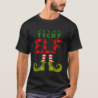 T-shirt Techy Elf Funny Group Correspondant Des Pyjamas De