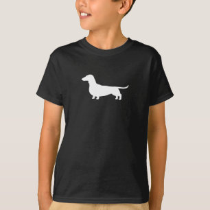 T-shirt Teckel aux cheveux courts de la silhouette   de