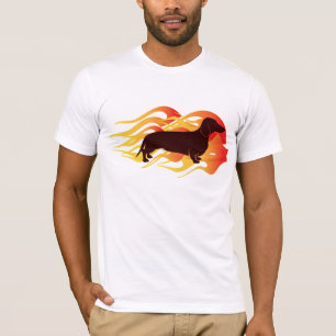 T-shirt Teckel de hot-dog