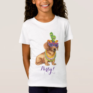 T-Shirt Teckel de mardi gras