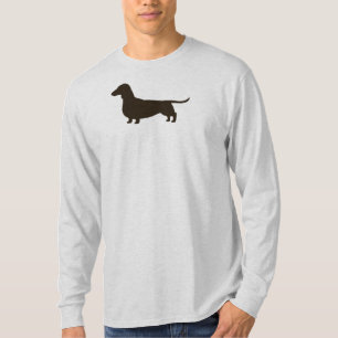 T-shirt Teckel d'une chevelure lisse de la silhouette   de