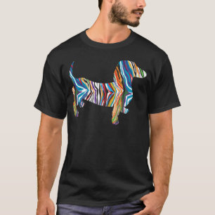 T-shirt Teckel - Zbra psychédélique Doxie