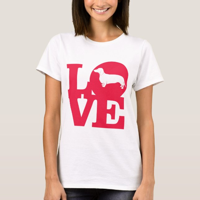 T-shirt Teckels d'amour ! ! ! (Devant)