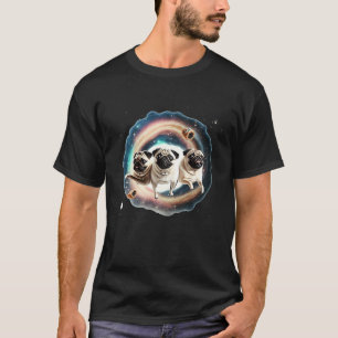 T-shirt Teckels Dans L'Espace Avec Donuts Mignons Garçons 