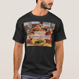 T-shirt Teckels de thanksgiving