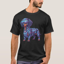 Teckno néon Caniche Cyberpunk Futuristic Joueur