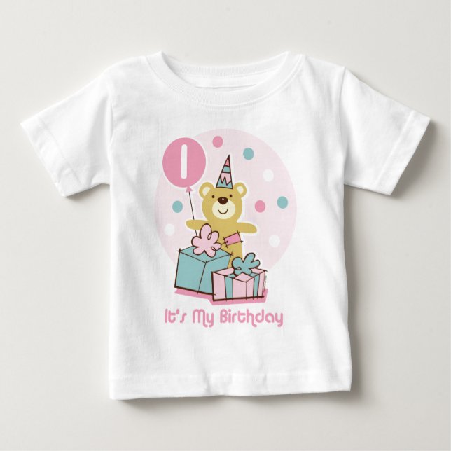 T-shirt Teddy Bear 1er anniversaire (Devant)