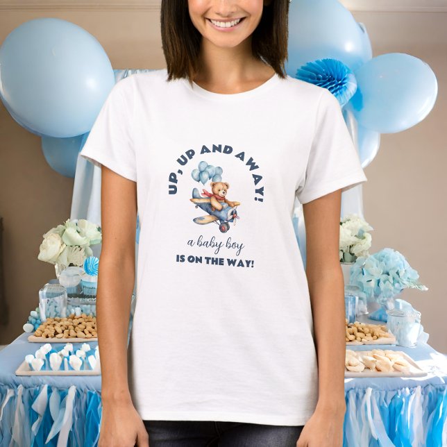 T-shirt Teddy Bear Avion Boy Baby shower Maman être (Créateur téléchargé)