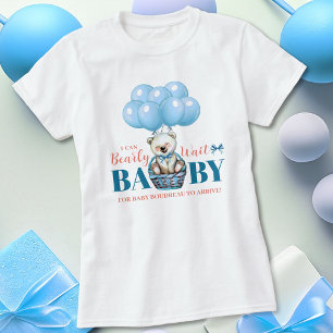 T-shirt Teddy Bear Bearly There Baby shower bleu