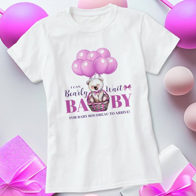 T-shirt Teddy Bear Bearly There Baby shower rose (Créateur téléchargé)