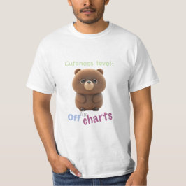 T-shirt Teddy Bear Cuteness Level Mignonne Adorable Funny