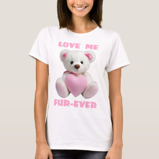 T-shirt Teddy Bear Hugging Coeur rose Saint-Valentin Cadea