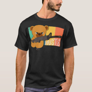 T-shirt Teddy Bear Hustle Hip hop Money Rap DJ