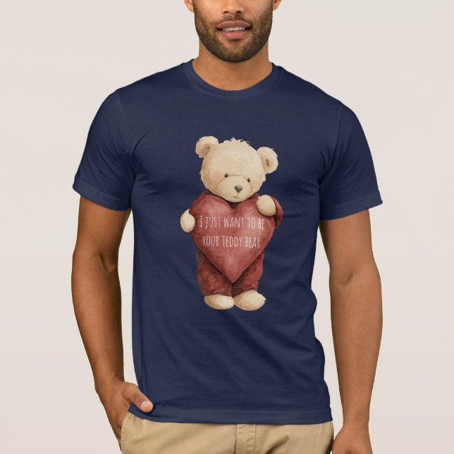 T-shirt Teddy Bear Red Heart (Devant)