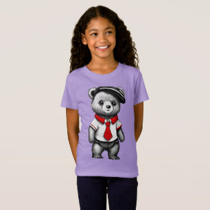 T-Shirt Teddy Bear School Uniform Cute Animal design
