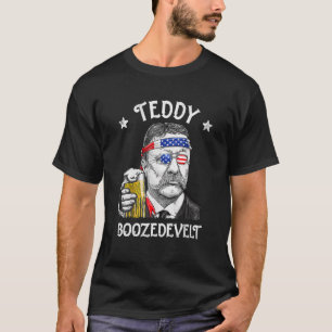 T-shirt Teddy Boozedevelt Theodore Roosevelt 4 juillet A