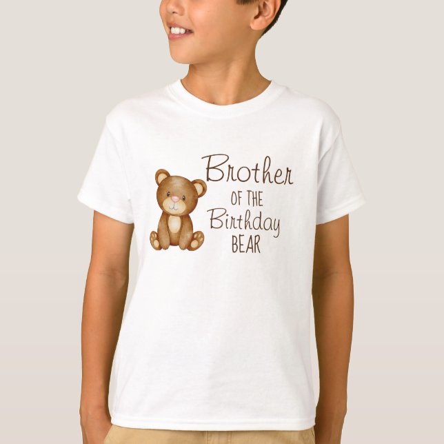 T-shirt Teddy ours anniversaire chemise de famille personn (Devant)