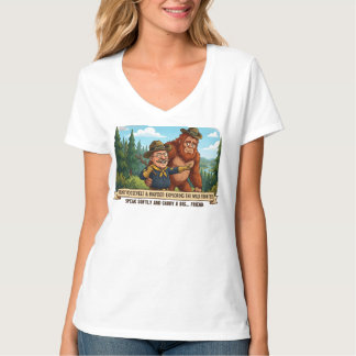 T-shirt Teddy Roosevelt et Bigfoot drôle caricature - Nat