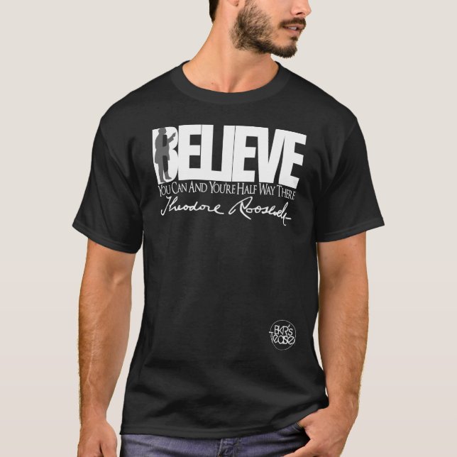 T-shirt Teddy Roosevelt, le petit tamis noir (Devant)