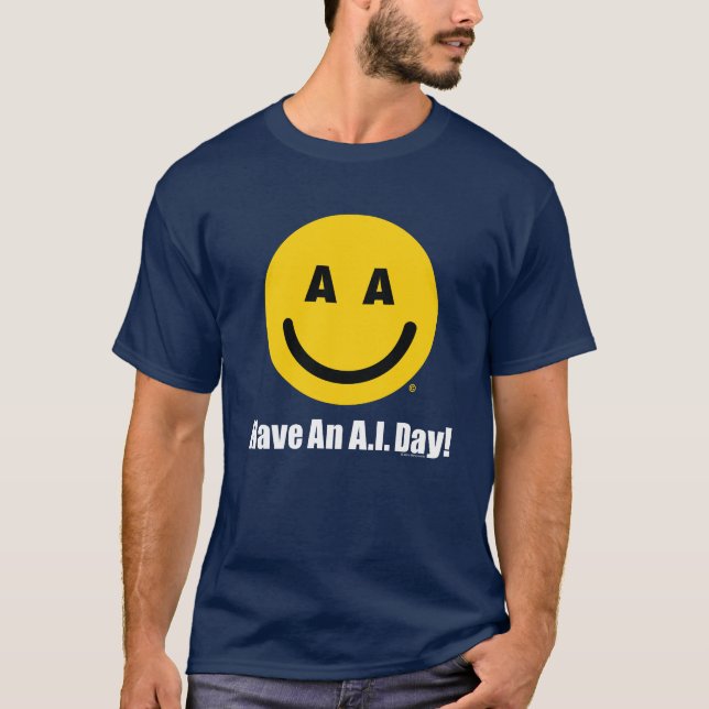 T-shirt Tee A.I. sombre pour une bonne journée (Devant)