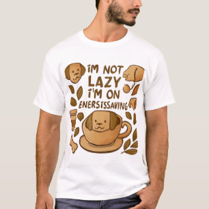 T-shirt Tee alimenté par le café et les câlins de chien