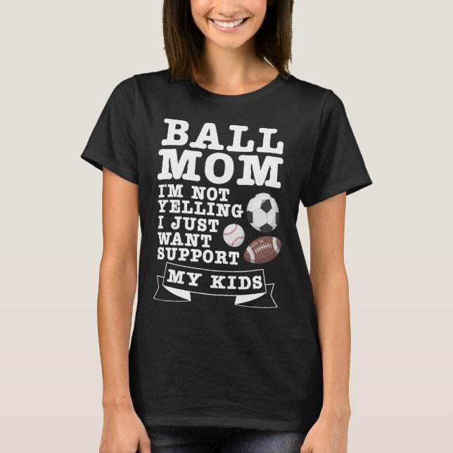 T-shirt Tee-ball Maman mignonne Jouer T-Ball Women Cadeau (Devant)