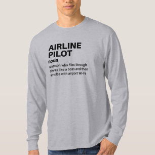 T-shirt Tee cadeau de pilote de ligne