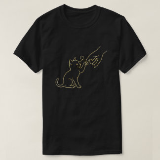 T-shirt Tee Chat Patte Haute Cinq Ligne Art Amoureux Anima