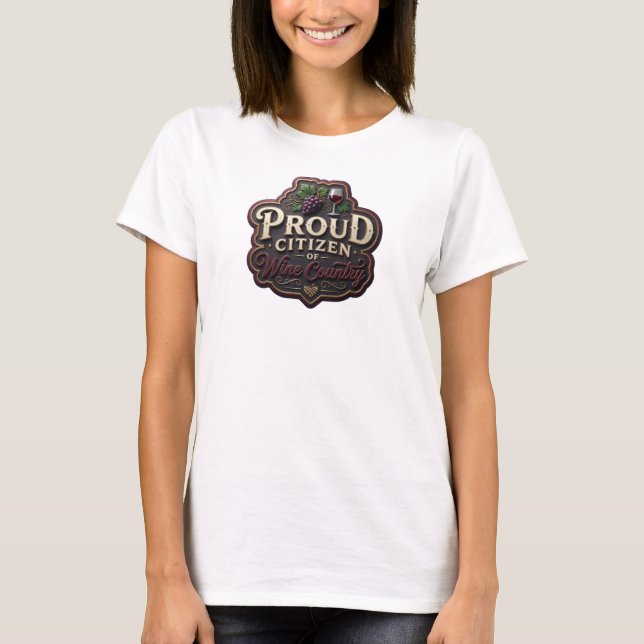 T-shirt Tee Cool Gold FIÈRE CITOYENNE DU PAYS DU VIN (Devant)