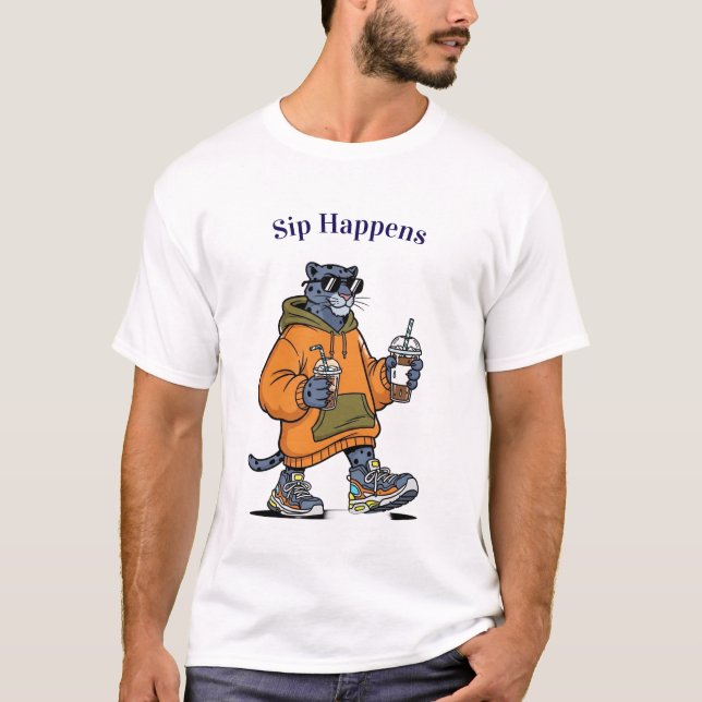 T-shirt Tee cool Panther Graphiste - Fantastique Tea Shirt (Devant)