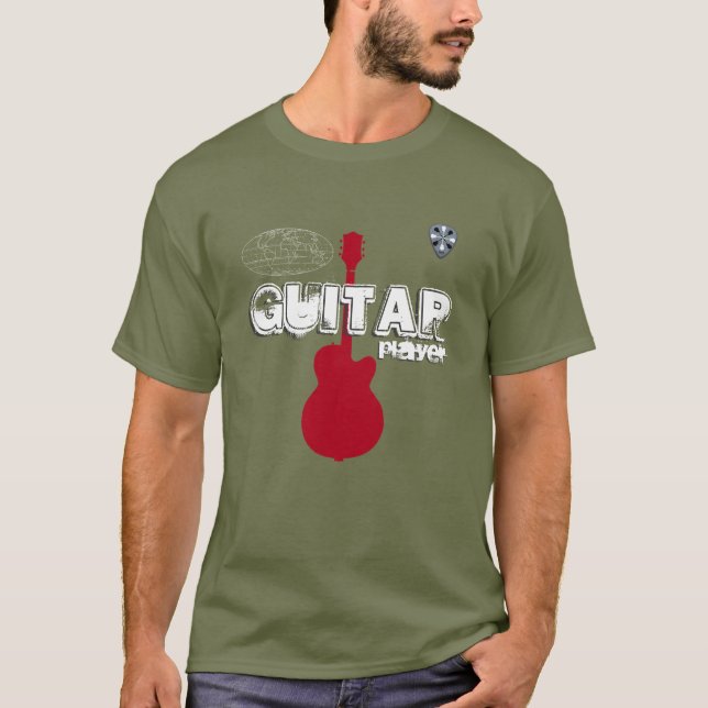 T-shirt tee cool pour guitare (Devant)