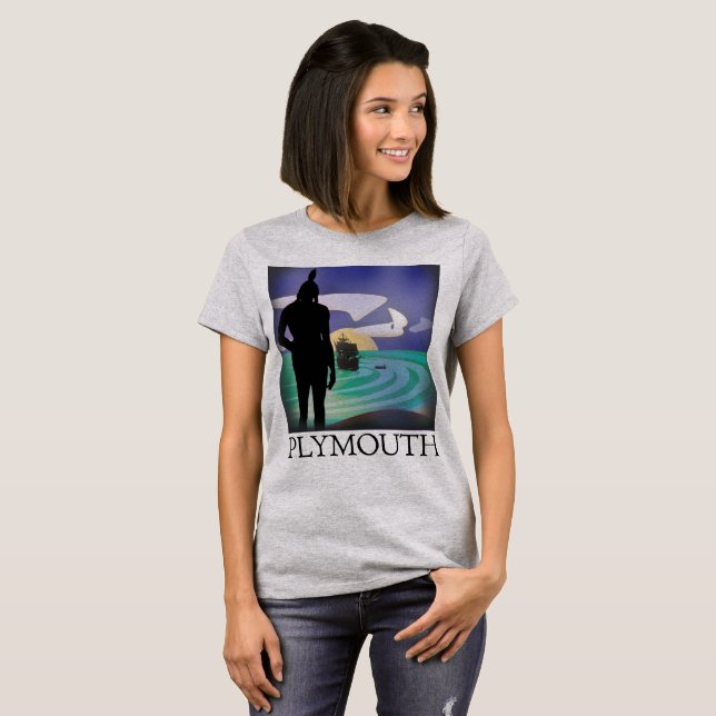 T-shirt Tee Dames Gaze de Plymouth Massasoit (Devant entier)