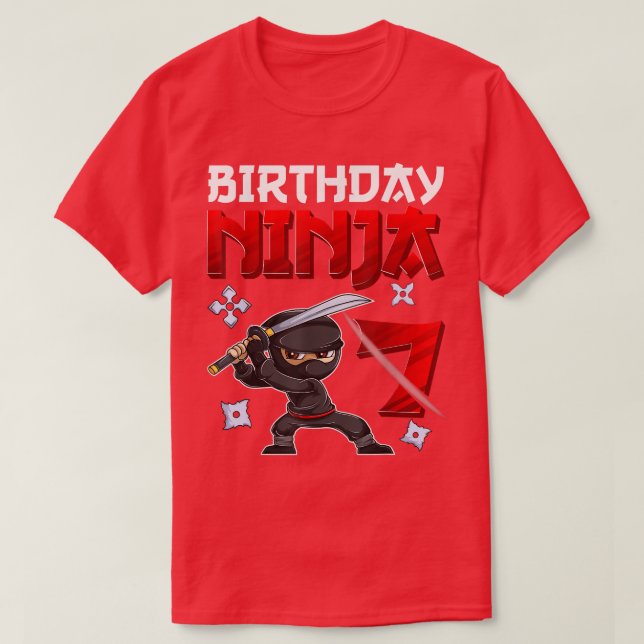 T-shirt Tee d'anniversaire pour garçon de 7 ans, garçon ni (Design devant)