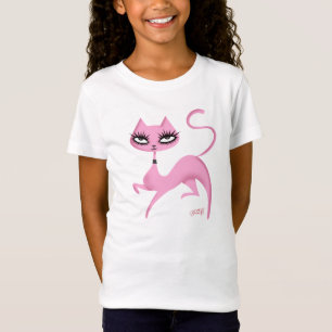T-Shirt Tee de filles de chats par bouffon