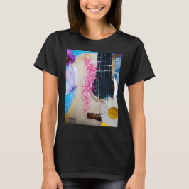 T-shirt Tee de guitare tropicale