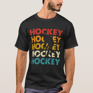T-shirt Tee de hockey sur glace. Style rétro pour joueur d