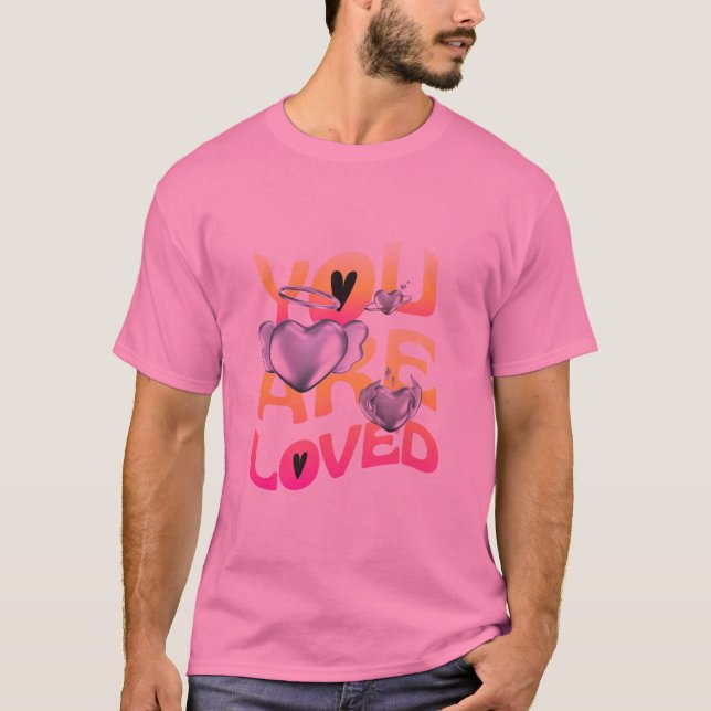 T-shirt Tee de message radiant (Devant)